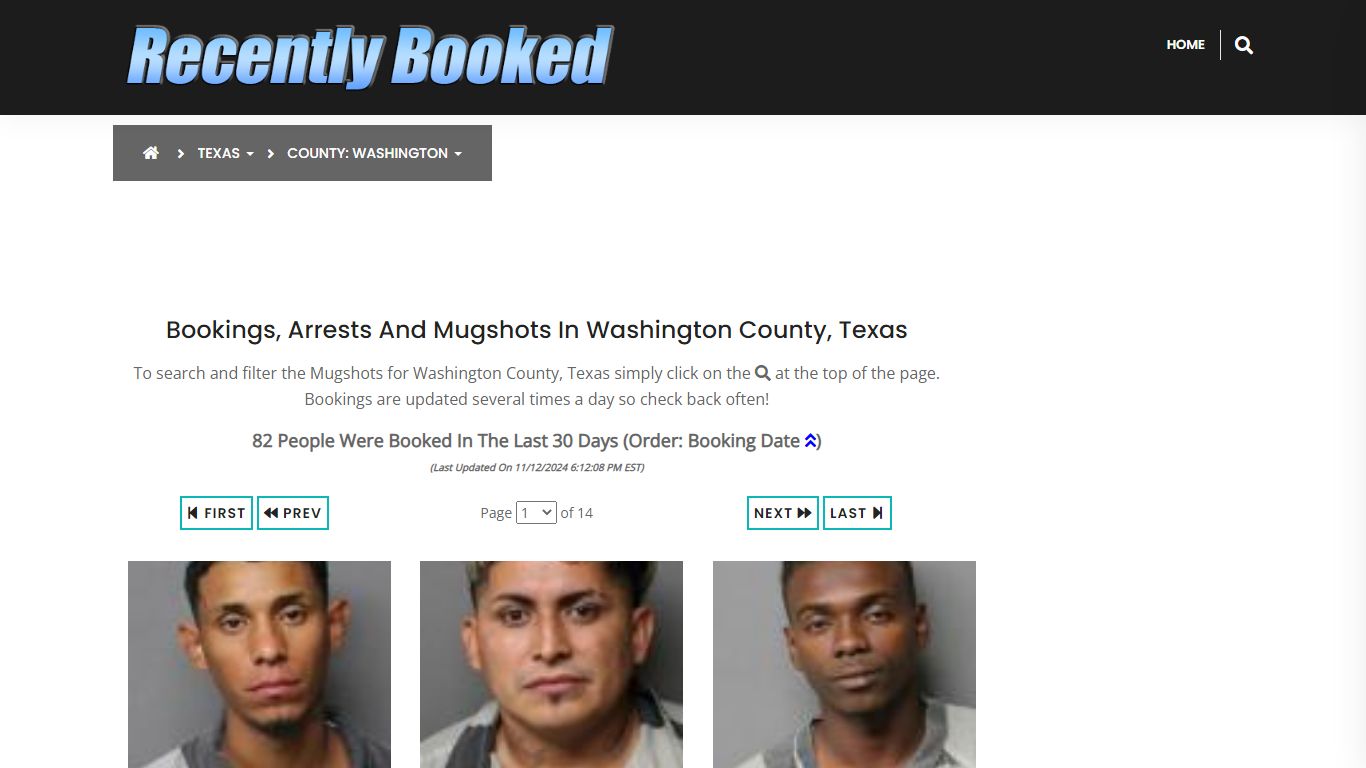 Bookings, Arrests and Mugshots in Washington County, Texas