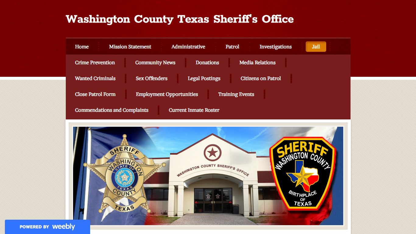 Jail - Washington County Texas Sheriff's Office